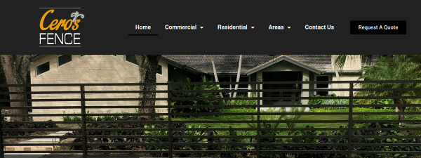 cerosfencecontractors.com website screenshot