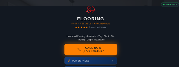 daflooringsolutions.com website screenshot