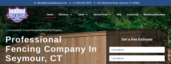 fencebuildersusa.com website screenshot