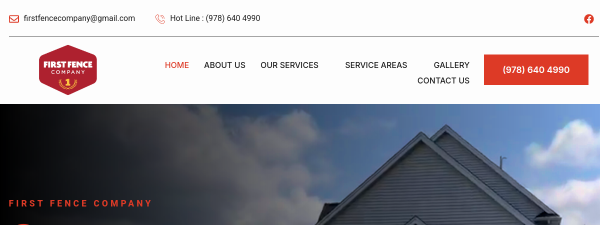 firstfenceco.com website screenshot