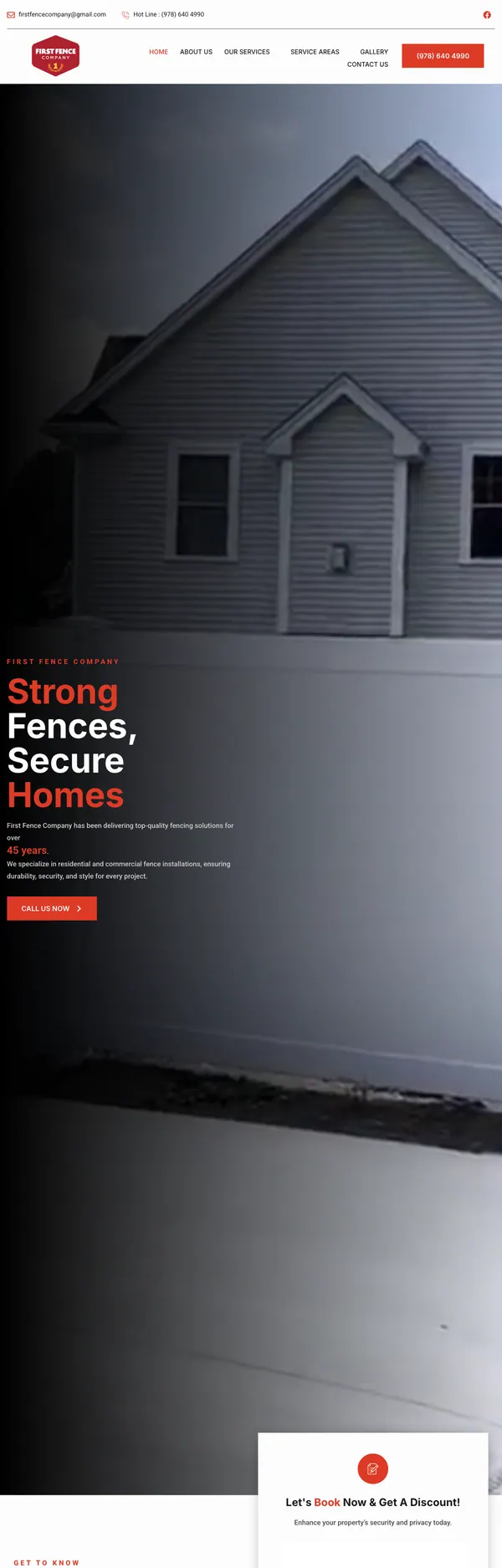 firstfenceco.com website screenshot