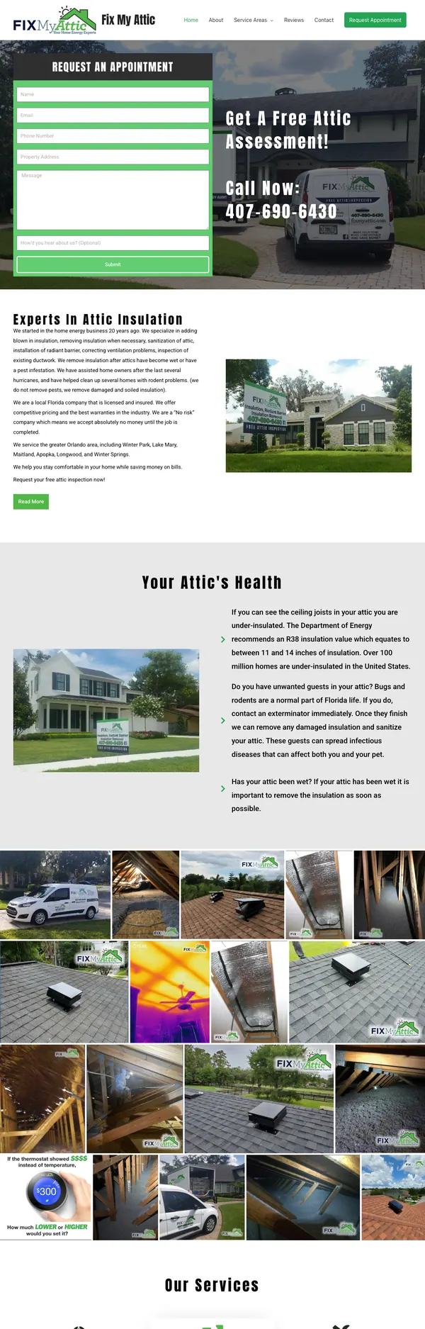 fixmyattic.com website screenshot