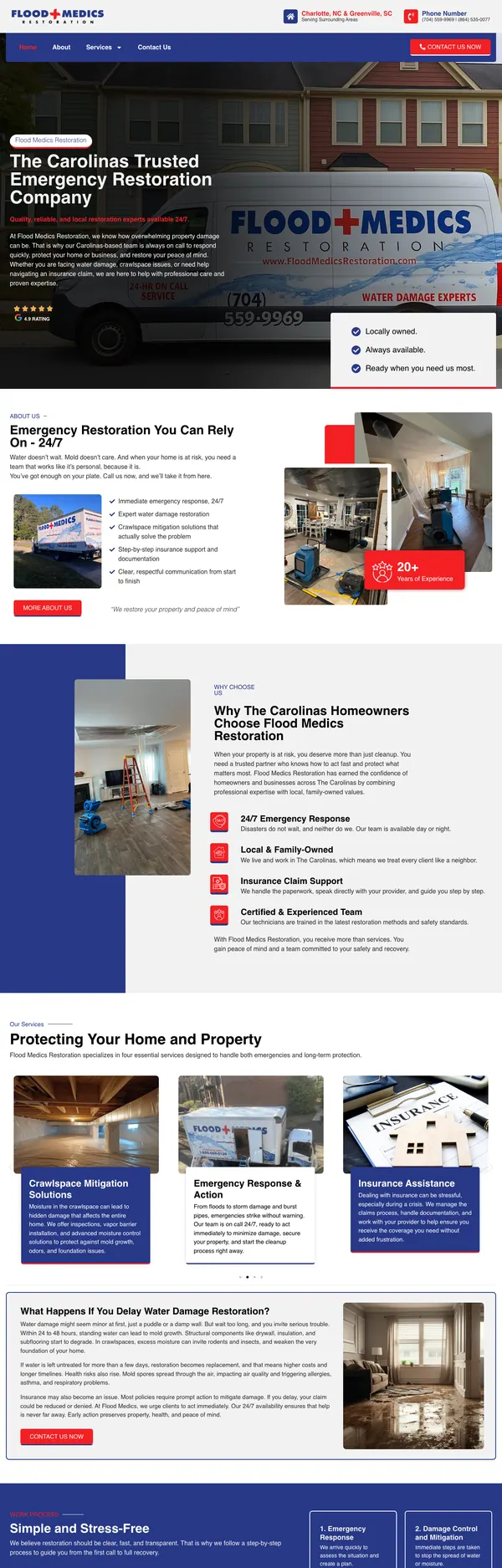 floodmedicsrestoration.com website screenshot