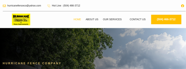 hurricanefenceneworleans.com website screenshot