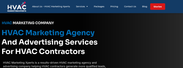 hvacmarketingxperts.com website screenshot