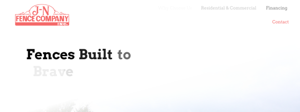 jnfence.com website screenshot