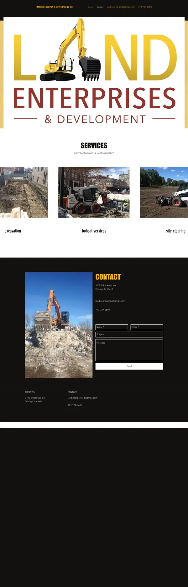 land-inc.com website screenshot