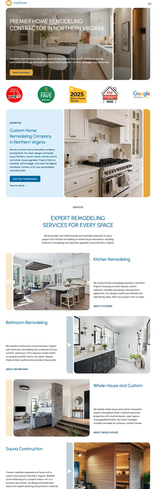 mayflowerva.com website screenshot
