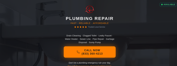 mgrplumbing.net website screenshot