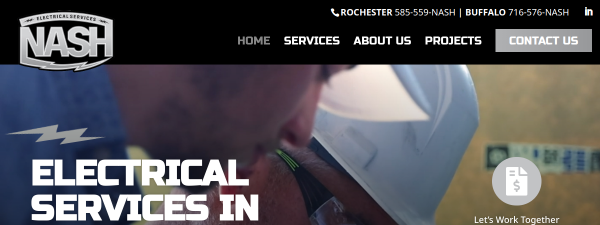 nashelectricalservices.com website screenshot