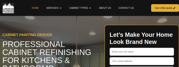 pristinemountainpainting.com website screenshot