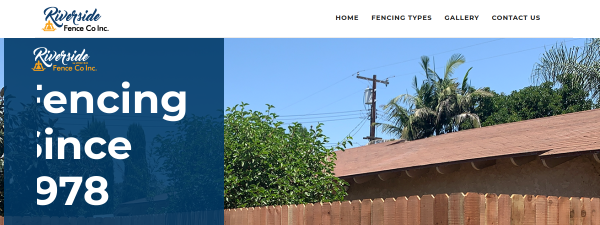 riversidefencecoinc.com website screenshot