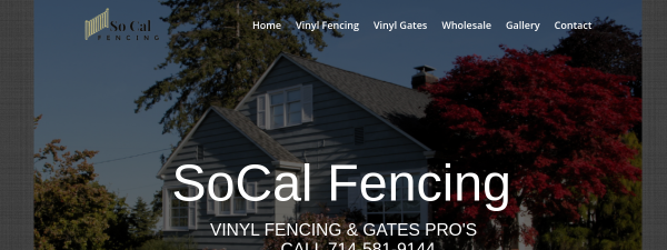socalfencing.com website screenshot