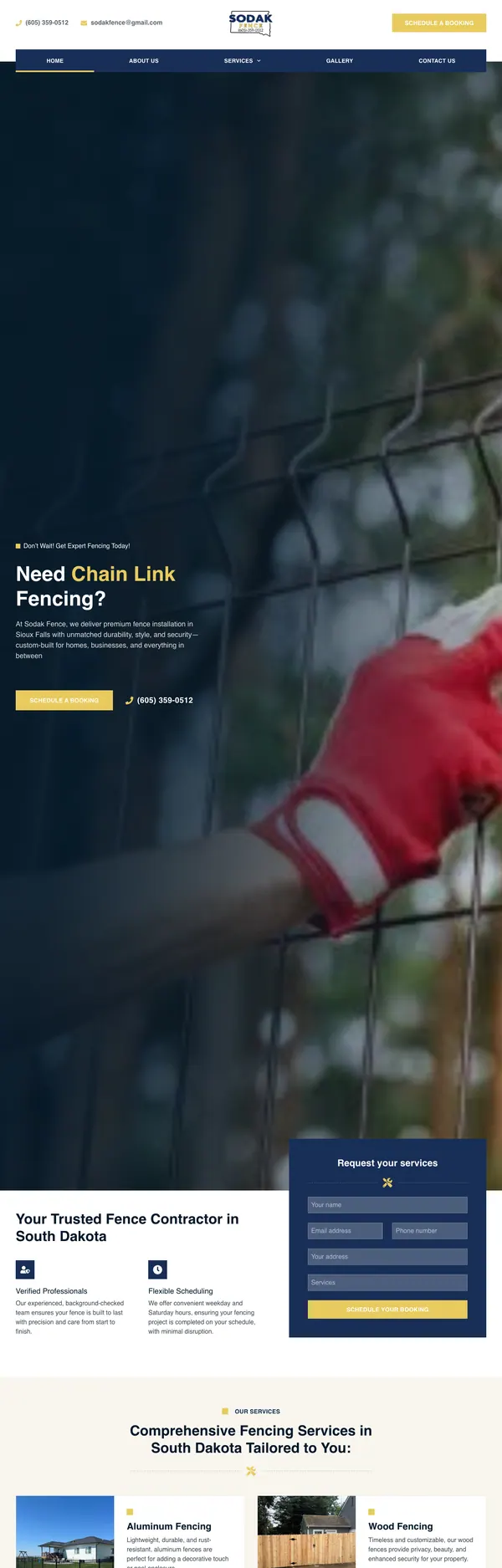 sodakfence.com website screenshot