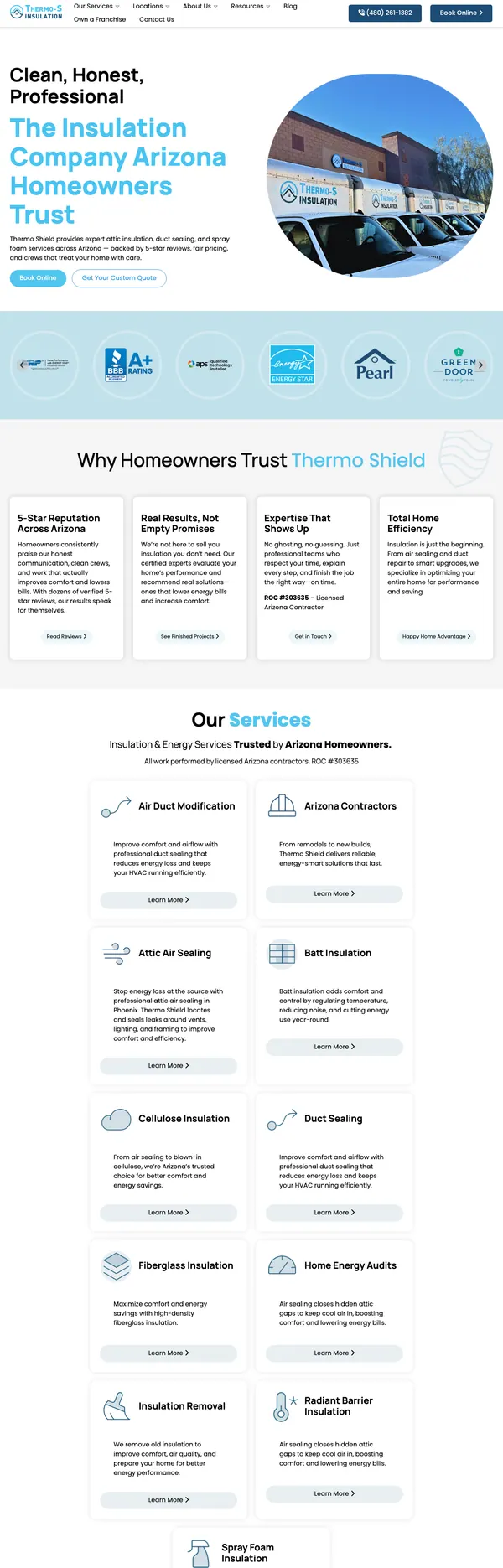 thermoshieldinsulation.com website screenshot