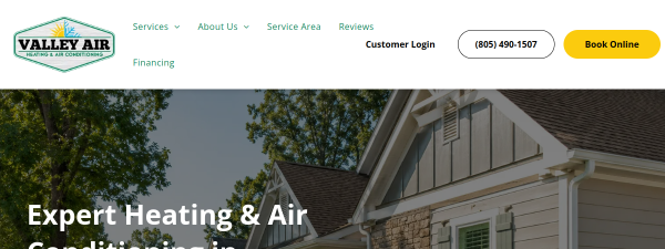 valleyairsocal.com website screenshot