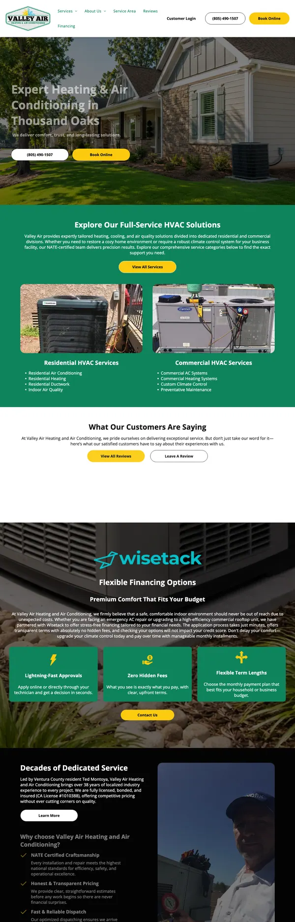 valleyairsocal.com website screenshot